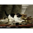 thumbnail image 3 of Henriëtte Ronner-Knip 24x18 Black Modern Framed Museum Art Print Titled - The Cat at Play (C. 1860 - C. 1878), 3 of 5