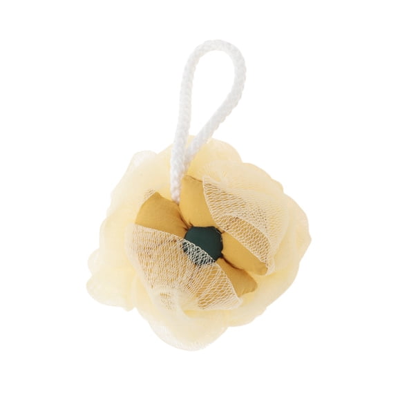 Unique Bargains 1pc Sunflowers Bath Shower Loofah Sponge Yellow
