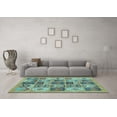 thumbnail image 3 of Ahgly Company Indoor Rectangle Abstract Light Blue Modern Area Rugs, 8' x 12', 3 of 4