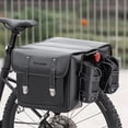 thumbnail image 4 of Leather Bicycle Rearseat Bag Large Capacity Bike Rear Bag Universal Bicycle Rack Seats Bags Multifunctional Cycle Storage Side Bag, 4 of 7