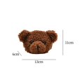 thumbnail image 4 of Bolso bandolera de peluche con forma de oso, bonito y versátil, resistente y suave, para mujer. Marrón, 4 of 9
