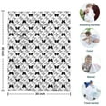 thumbnail image 4 of White Butterfly Black Pattern Blanket,Comfortable Soft Flannel Throw Blanket,All Season,Warm Lightweight Blankets for Sofa Bed Couch Living Room Chair,30"x40", 4 of 4