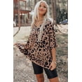 thumbnail image 5 of Fashionable Brown Leopard Print Half Sleeve T-Shirt for Daily Wear | [ZhiHiMeRi] | (US 4-6)S, 5 of 12