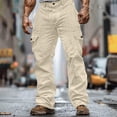 thumbnail image 2 of Tactical Pants For Men Lightweight Corduroy Cargo Pants Casual Workout Hiking Athletic Trousers With Multi-Pockets, 2 of 6