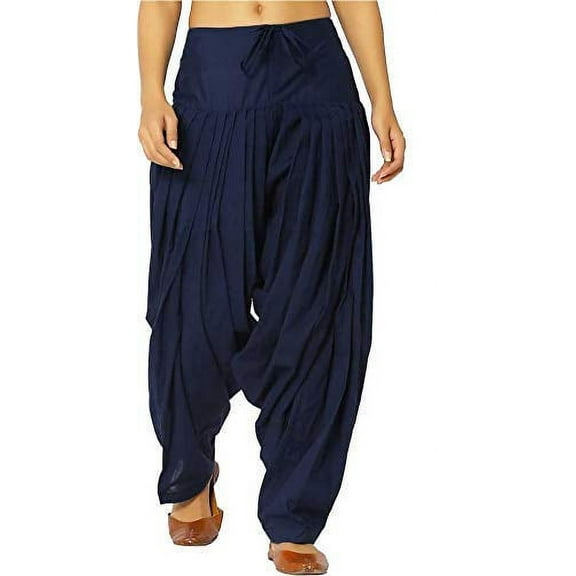Starculture Navy Blue Cotton Patiyala Salwar for women