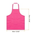 thumbnail image 2 of Unique Bargains 2pack Kitchen Cooking Aprons Polyester Art Aprons Pottery Apron Waterproof Artist Painting Apron Pink, 2 of 5