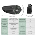 thumbnail image 4 of iSunergy Intercomunicador Bluetooth para casco de motocicleta Q8 6 Riders Group 1200 mAh IP67 impermeable/reducción de ruido CVC/micrófono duro y suave/sonido envolvente 3D/conectable con aplicación S, 4 of 5