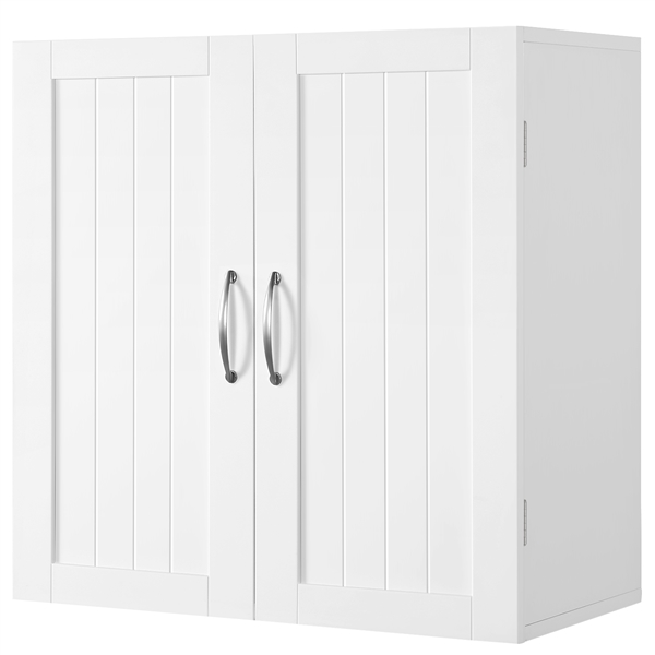 Easyfashion Wall Mounted Storage with Adjustable Shelf for