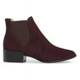 thumbnail image 3 of Klub Nico Zafira Chelsea Bootie Gore Side Stacked Heel Oxford Chelsea Ankle Boot (Wine, 5), 3 of 3