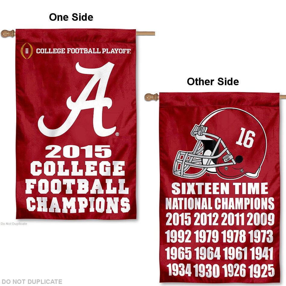 Alabama Crimson Tide House Banner Flag PREMIUM Outdoor DOUBLE SIDED Embroidered