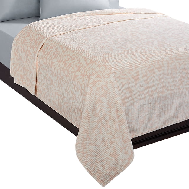 HOMETRENDS Luxury Plush Pink Polyester Bed Blanket, Double/Queen
