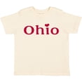 thumbnail image 3 of Inktastic Ohio in Red Text with Heart Boys or Girls Toddler T-Shirt, 3 of 5