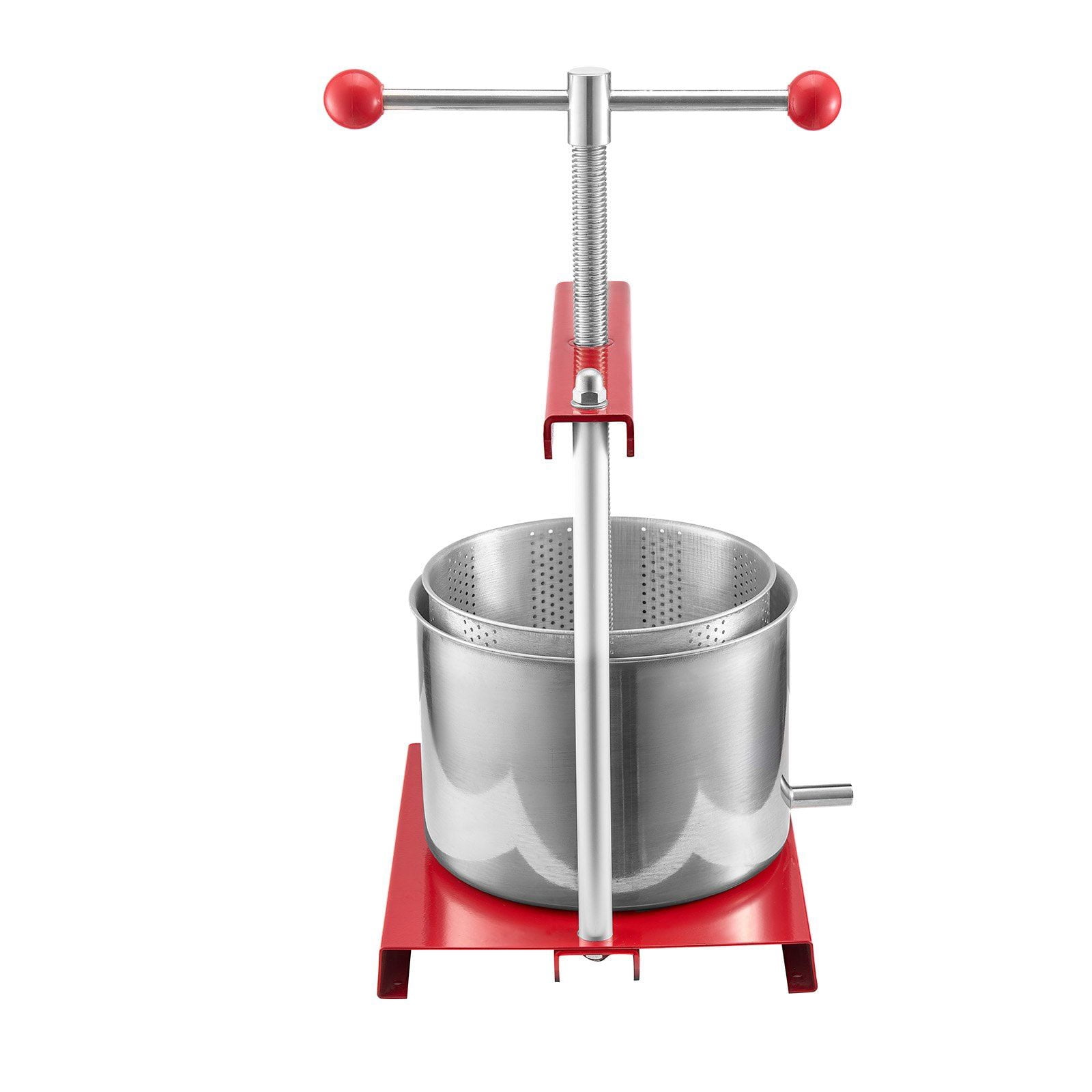 6L Stainless Steel Wine Press Kit – Hand-Operated Fruit Juicer for Homemade Winemaking