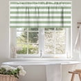thumbnail image 4 of Geometric Sage Valances for Windows, 54 x 18in, Green Stripes Rod Pocket Kitchen Valance Curtain Light Filtering Window Treatments for Living Room Bedroom, 1 Panel, 4 of 7