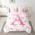 thumbnail image 2 of Manfei Pink Bow 7-Piece Twin Bedding Set,Initial Monogrammed,Kawaii Letter Personalized, 2 of 5
