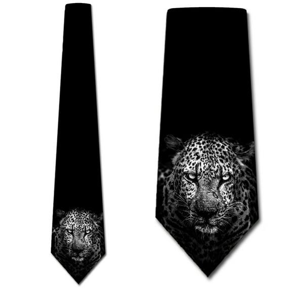 Leopard Ties Mens Big Cat Animal Neckties by Three Rooker