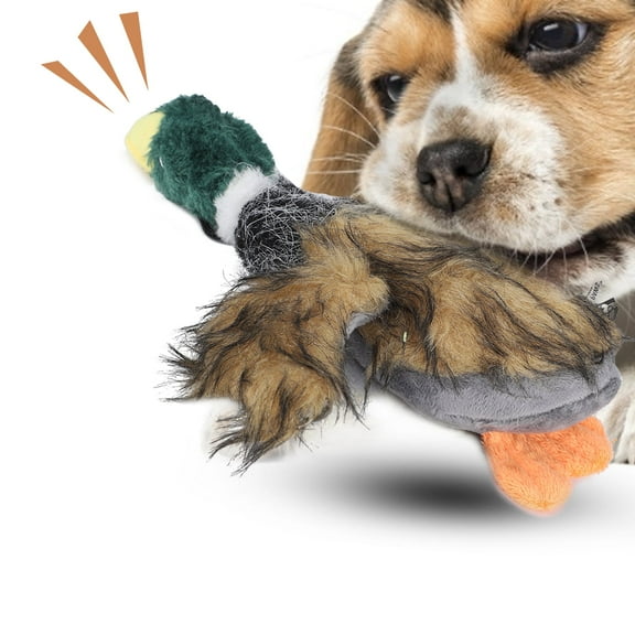 Chew Toys,Dogs Cats Toy, Wild Duck Plush Toy Making Sound Interactive Doll for Dog Cat Ease Loneliness 20 x 20 x 4cm