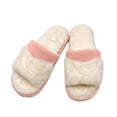 thumbnail image 5 of Agkizg Womens Fuzzy Slippers, House Slippers, Open Toe One Strap House Slippers Fuzzy Lined Flat Casual Indoor Bedroom Daily Slippers, 5 of 7