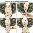 Farmhouse Rustic Wreath Sash for Front Door 4.5