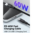 thumbnail image 2 of Cable USB-C CLAVOOP de 10 cm, 60 W, carga rápida, trenzado, 2 of 7