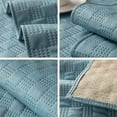 thumbnail image 5 of Nvzi Luxury Water Resistant Quilted Sofa Cover Faux Suede Plaid Sectional Couch Cover Anti-Slip Sofa Slipcover for Dogs, Children, Pets Furniture Protector (Light Blue,28"x28"), 5 of 5