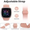 thumbnail image 4 of OFFCUP 3 Pcs Sangle Tressée Extensible Compatible avec Fitbit Versa 3/4/Sense/Sense 2 pour Femmes Hommes Enfants Bracelets Réglables Extensibles Bande de Remplacement Sport en Nylon, 4 of 5