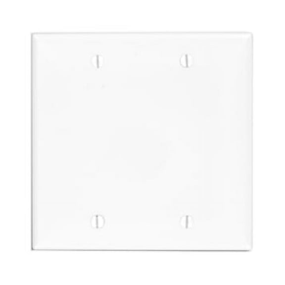 Leviton 80725-T Light Almond Nylon Two Gang Blank Wall Plate