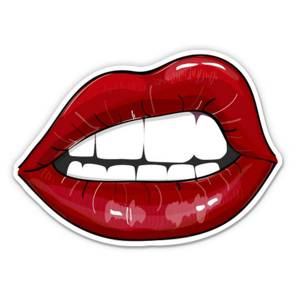 Sexy Hot Lips - 3" Vinyl Sticker - For Car Laptop Water Bottle Phone - Waterproof Decal