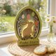 thumbnail image 3 of Easter Bunny Ornament Handcrafted Glowing Wooden Easter Decorations, 3 of 6