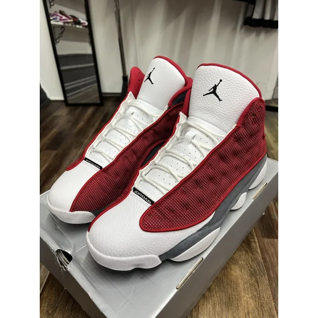 Ni - ke Ni - ke Air Jordan 13 Retro Red Flint White Basketball DJ5982-600 Men’s - Sz 13