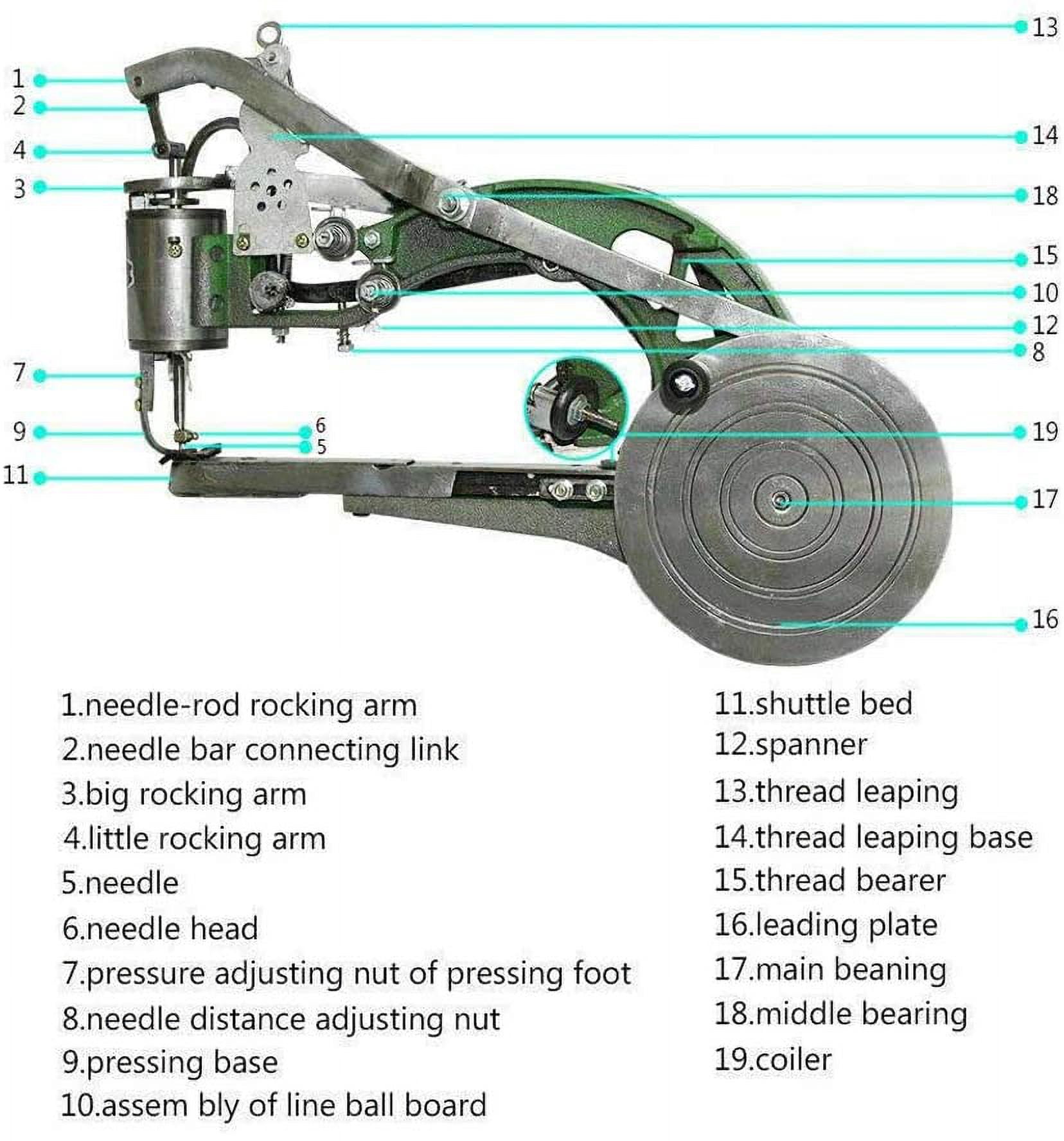 INTBUYING Hand Cobbler Shoe Repair Machine Dual Cotton Nylon Line Sewing Machine with Tripod