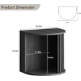 thumbnail image 5 of Pusnapku Floating Nightstand Set of 2, 16.5" Fluted Wall Mounted Bedside Shelf with Storage and Sliding Door, Wooden Curved Side Table for Bedroom, 5 of 9