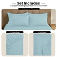 thumbnail image 2 of Lux Decor Queen Sheet Set 6 Piece - Deep Pocket Queen Sheets, Soft Microfiber Bed Sheets Queen, Blue, 2 of 10