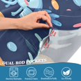 thumbnail image 5 of Yayeee Kitchen Curtains Tier Set of 2 Light Filtering 57"x36" Over Sink Window Panels, Yellow Jellyfish, 5 of 7