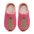 thumbnail image 4 of Domzle Embroidered Womens Mens Slippers Puffy Soft Comfortable Non Slip Slides Winter Indoor Flat Warm House Slippers Orange Wide-7.5, 4 of 7