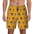 thumbnail image 2 of Picia Cute Dog pattern Mens Swim Trunks with Compression Liner Stretch Beach Shorts Quick Dry with Zipper Pockets No-Chafing Board Shorts-Small, 2 of 9