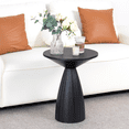 thumbnail image 6 of Pedestal Drink Table, Small Round Martini Table, Metal End Table for Small Space, Living Room, Black, 6 of 7