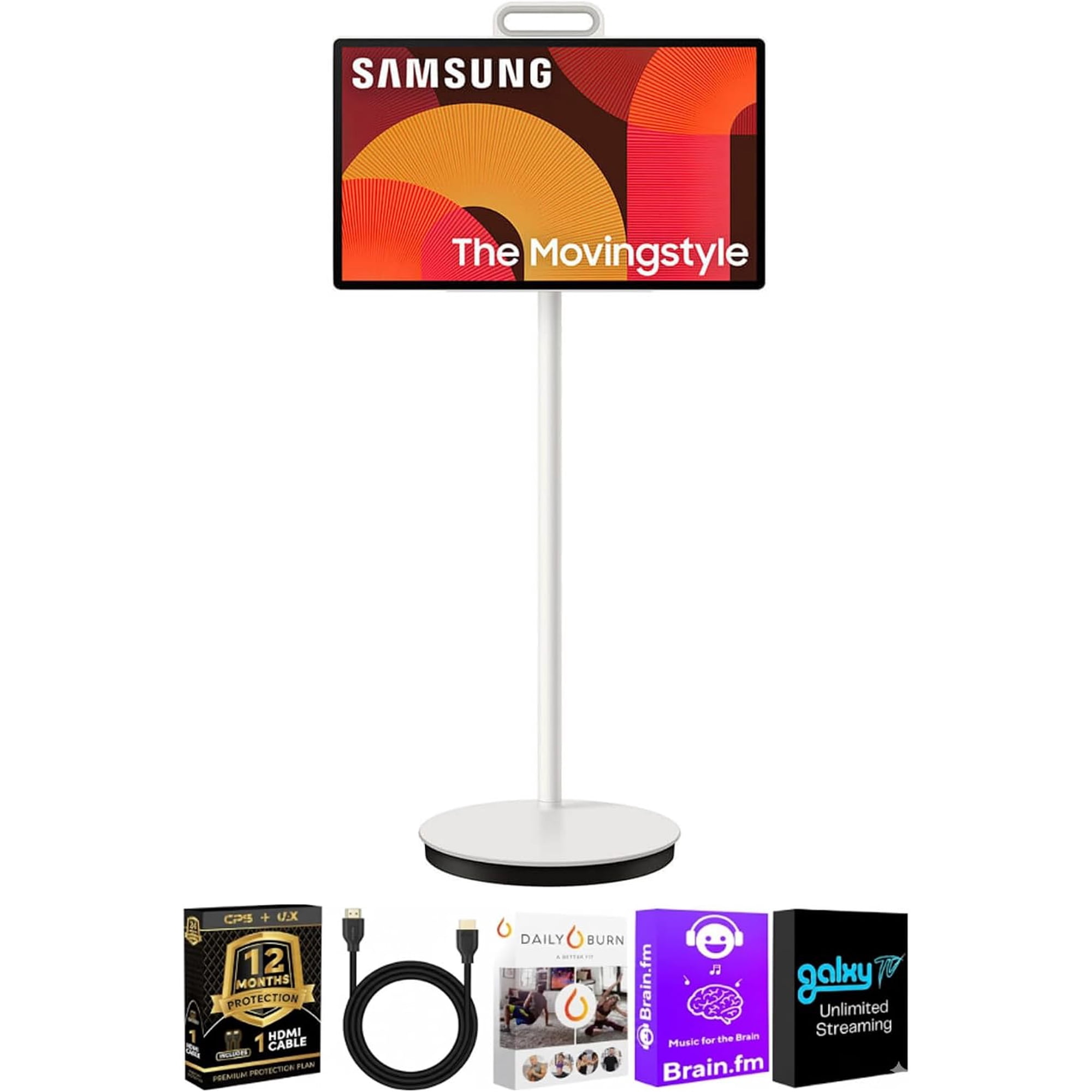 Samsung 27" The Movingstyle LSM7F 1440p Smart TV Bundle, UN27LSM7FK1