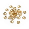 thumbnail image 2 of 100pc 304 Stainless Steel Bead Caps Flower Golden 6x1mm Hole: 1mm, 2 of 2