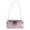 Pink, variant on Metallic Shoulder Evening Bag Buckle Shiny Silver Underarm Purse for Women Boho Bags Ladies 90s Tote Clutch Handbag