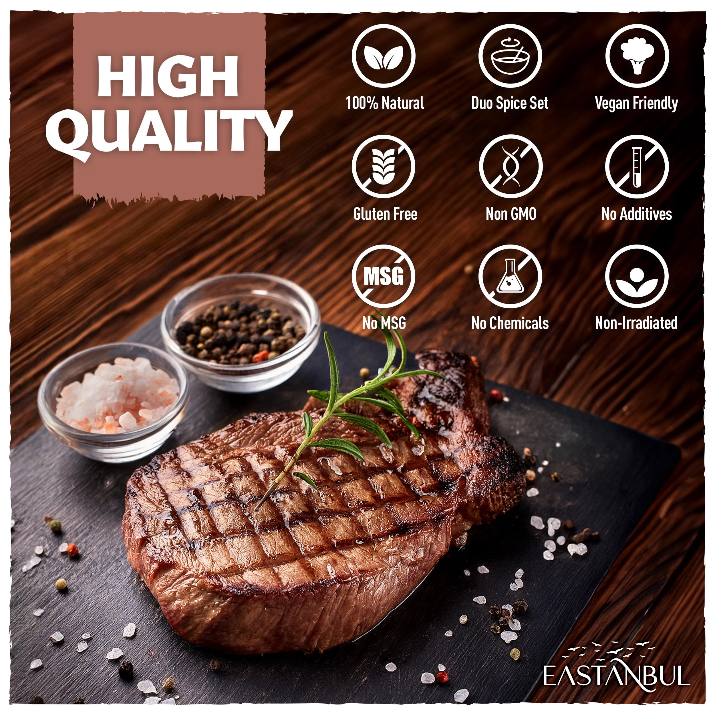 Eastanbul Salt and Pepper for Grinder Refill, Bulk Size, Large Refill Pack