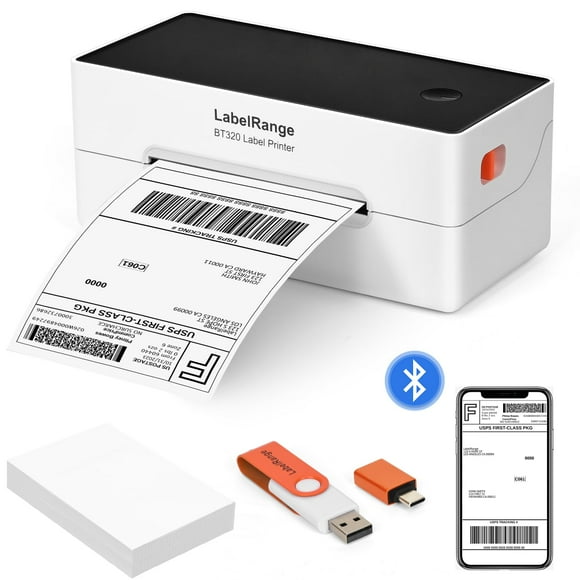 LabelRange Ecommerce Label Printer, Bluetooth Thermal Shipping Label Printer, 4x6 Thermal Printer Compatible with Android, iOS, Windows, Amazon, Ebay, Shopify,