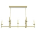 thumbnail image 2 of Hunter - Briargrove 7-light Modern Brass, Extra Large Chandelier, Dimmable, Formal Style, Linear Shaped, for Bedrooms, Dining, Living Rooms - 19055, 2 of 10