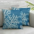 thumbnail image 3 of Nawypu  Throw Pillow Cover Hue Sea Coral Silhouettes Blue Light Decorative Pillow Case Home Decor Square Pillowcase, 3 of 5