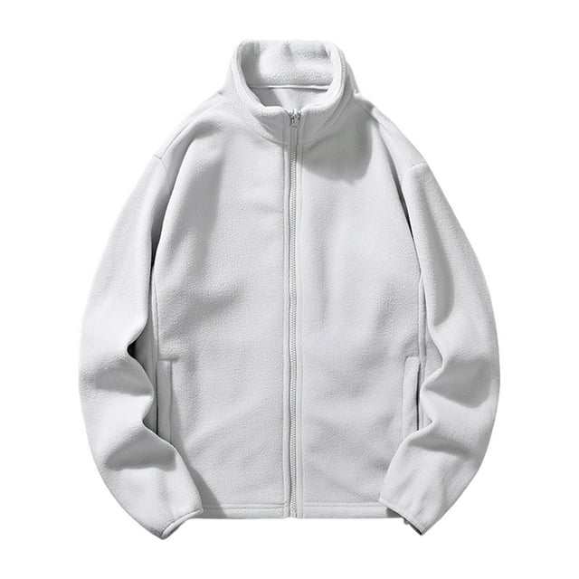 pstuiky camisas de manga larga para hombre, Chaqueta con capucha y cremallera de cuello alto y manga larga de color liso para hombre tops de invierno para hombre xl
