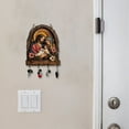 thumbnail image 5 of Luoshdecor Nativity Wall-Mounted Key Holder,Christmas Farmhouse Wooden Key Rack with 4 Key Hooks,for Entryway Home Decor, 5 of 8