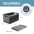 thumbnail image 2 of Cubo de almacenamiento CleverMade, plegable, piedra, 62 L, 3 unidades, 100 kg, 2 of 9
