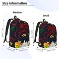 thumbnail image 3 of Bixox Merry Christmas Elk Printing Canvas Backpack Lightweight Casual Travel Backpack School Backpack Fits 15.6 Inch Notebook, 3 of 5