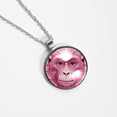 thumbnail image 4 of Gorilla Circular Glass Pendant Necklace - Women's Statement Necklaces, 4 of 5