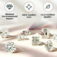 thumbnail image 6 of Diamond Stud Earrings for Women And Men 1 Carat Lab Created IGI Certified 925 Sterling Silver Studs with Platinum Plating G-H SI 1 Jewelry Gifts For Anniversary Wedding Birthday Gifts for Her, 6 of 8